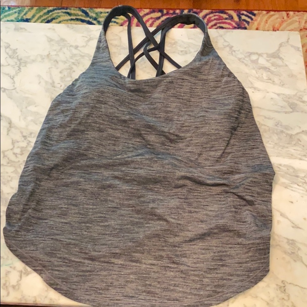 Lululemon open back built in bra tank top